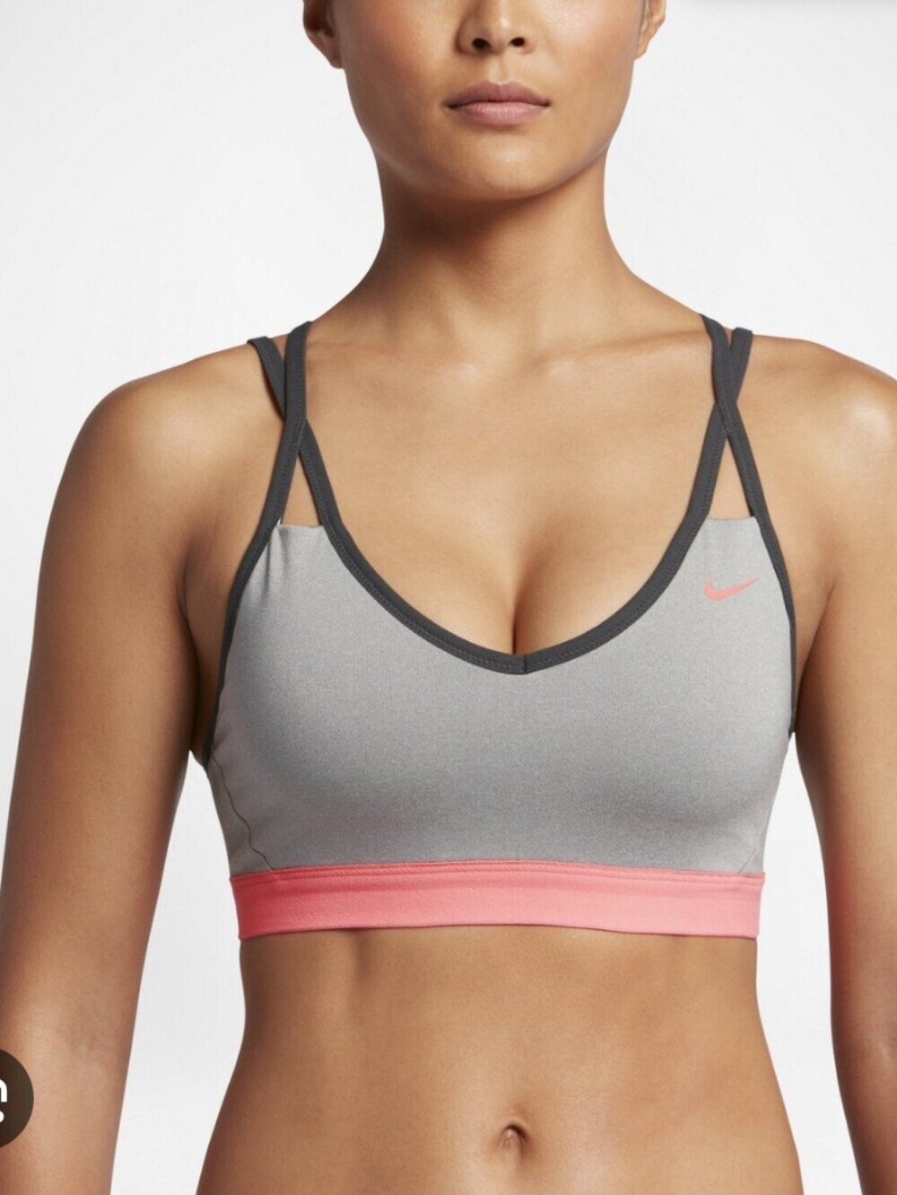 Nike Indy Women's Light Support Sports Bra DRI-FIT Removable Pads V-NECK Medium